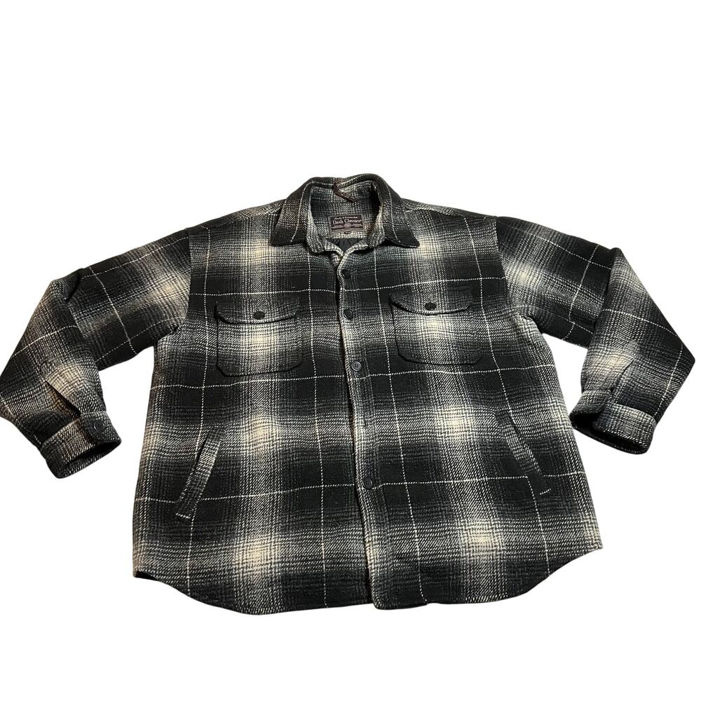 Dash Classics Men's Plaid Flannel Button Down Shacket Size XL Outdoors Workwear